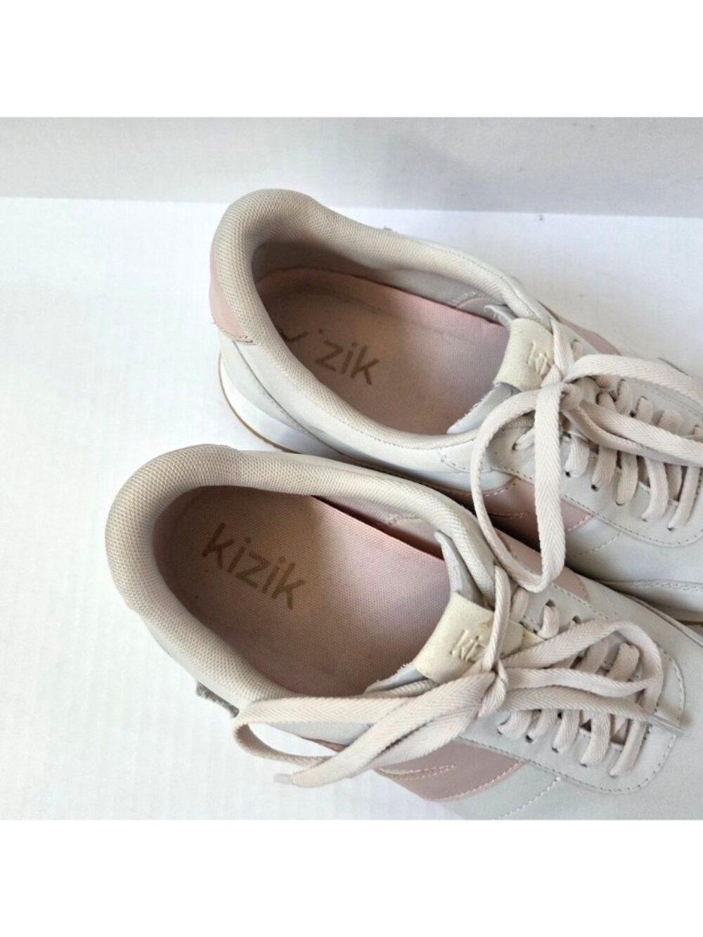 Kizik Shoes Womens 11 Milan Hands Free Comfort Sneakers Bone / Pink - Picture 11 of 12